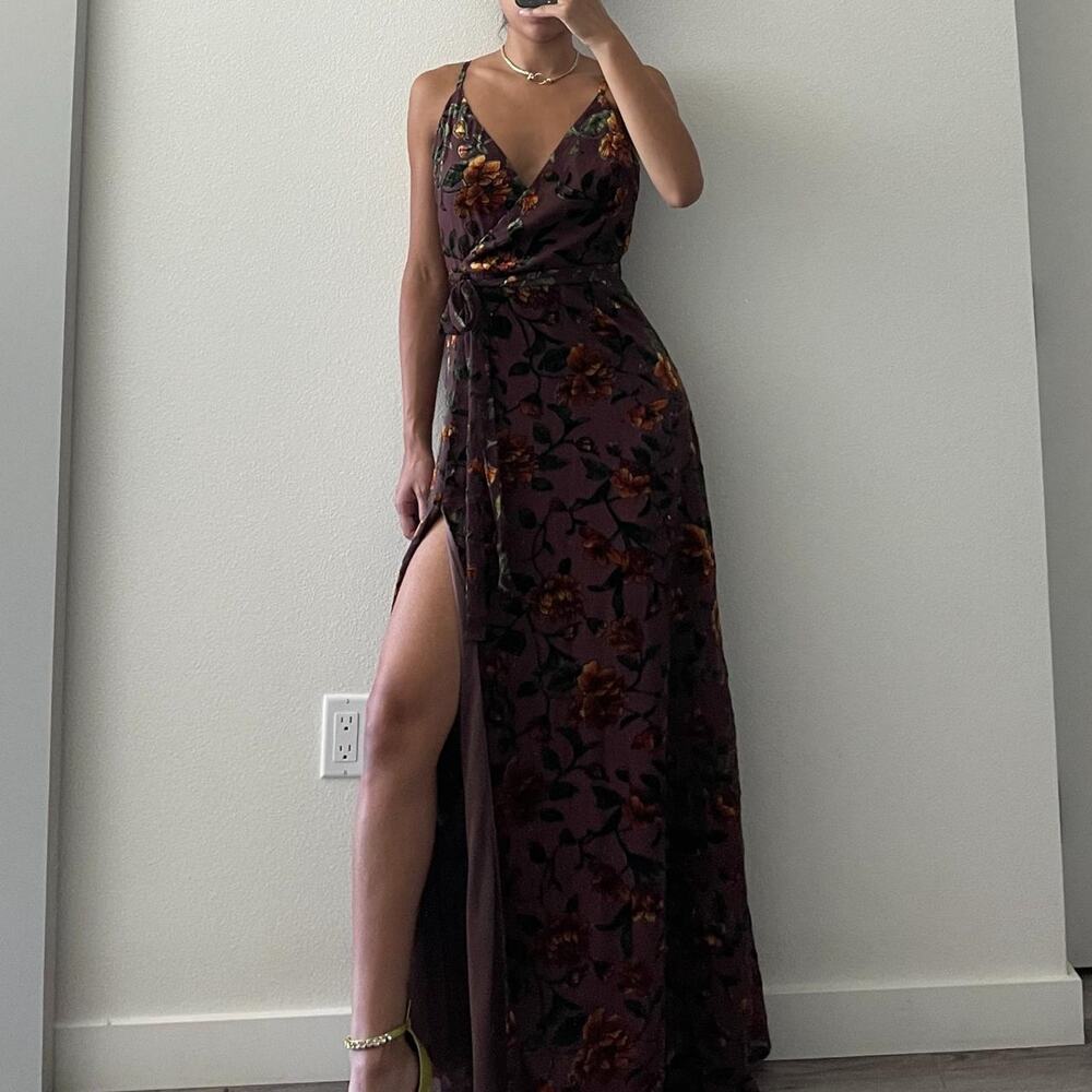 Brown Floral Dress S